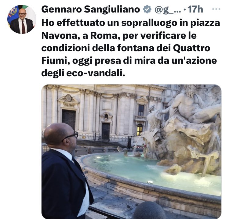 #megalomania ministeriale!
Ma, da #PalazzoVenezia si vede #PiazzaNavona?