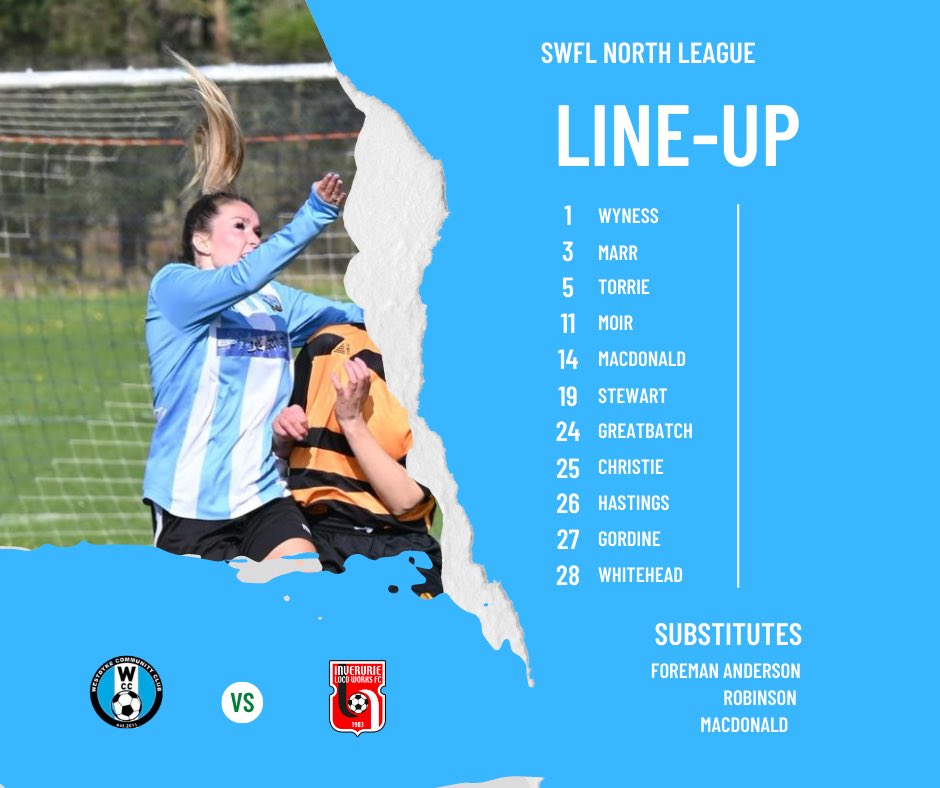 westdykethistle's tweet photo. Todays Team to face @locoladies 🤝 https://t.co/bVAd6OH1EV