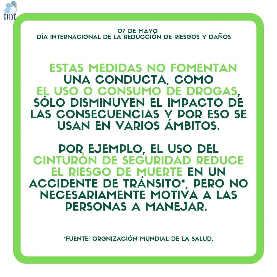GIIDEcuador's tweet photo. #GIIDEinforma
Este 07 de Mayo, Día Internacional de la Reducción de Riesgos y Daños, les recordamos que estas medidas, que se contemplan en la Ley Orgánica de Prevención Integral, salvan vidas. https://t.co/8rRpyqITmA