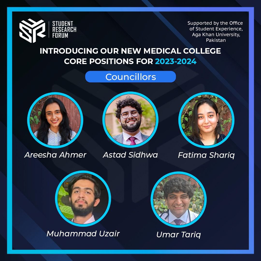 srf_aku's tweet photo. The Student Research Forum is thrilled to announce its Medical College Core for the upcoming year, 2023-2024!

We look forward to the new team taking SRF to new heights this year! https://t.co/icMXrnHDxk