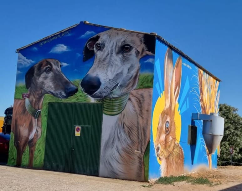 Mural de #caza en nave agrícola
#ValdetorresDeJarama