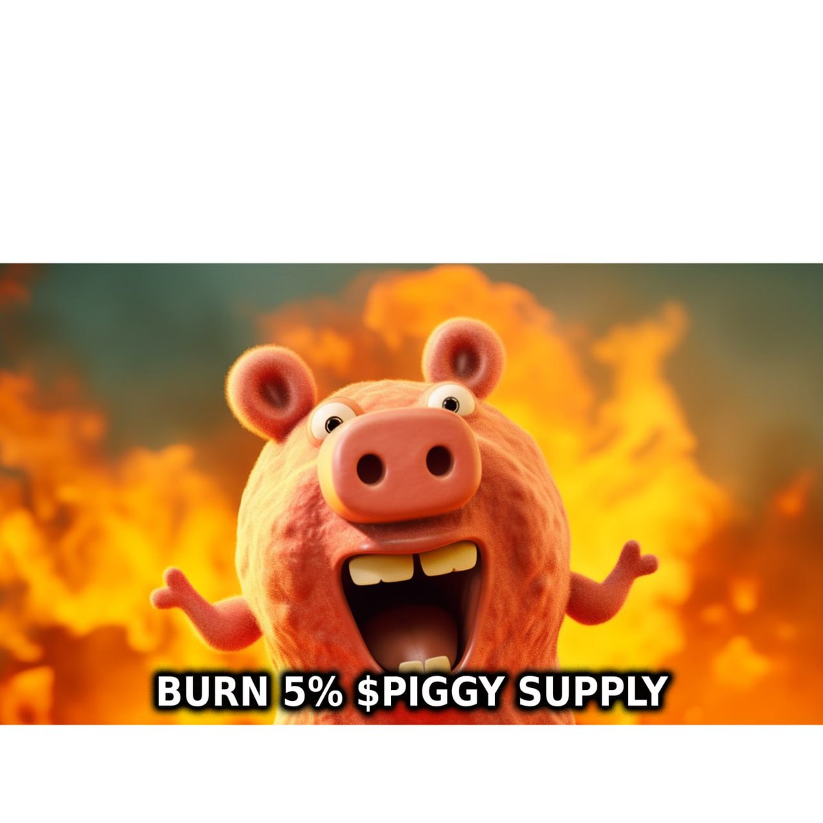 Presale tokens are distributed and all dumpers out. And team burnt 5% of the token supply 

Time for the reversal 🚀 🚀 
$PIGGY will soon melt faces

etherscan.io/tx/0xd07fcf6cf…