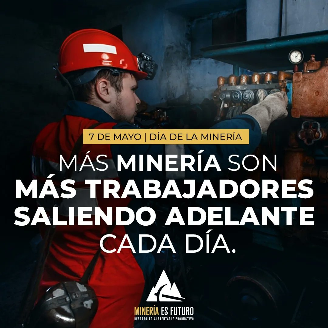 ⛏️Hoy celebramos una industria clave para el desarrollo del país. 

💪 Sigamos apostando por una #minería sostenible, que asegure el crecimiento y la calidad de vida para todos.

#diadelamineria