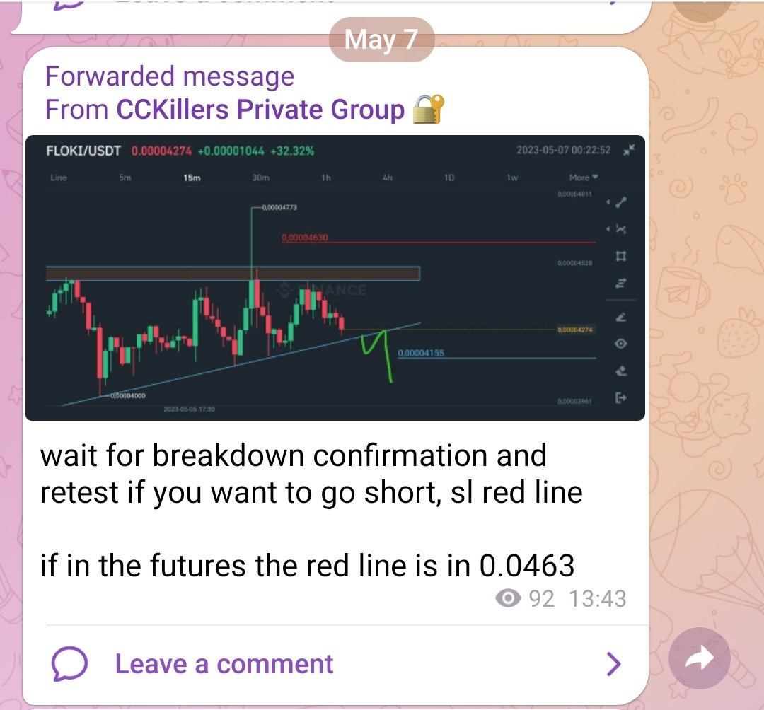 Crypto_CCK's tweet photo. $FLOKI before dump already remind on my telegram channel π
so far +10% profit without leverage π°π«‘
#floki #flokiusdt #PepeFloki #pepecoin $FLOKI $MONG $BOBO #flokiceo #FLOKIPEPE #memecoin #MemeCoinSeason https://t.co/hQYmatDeME