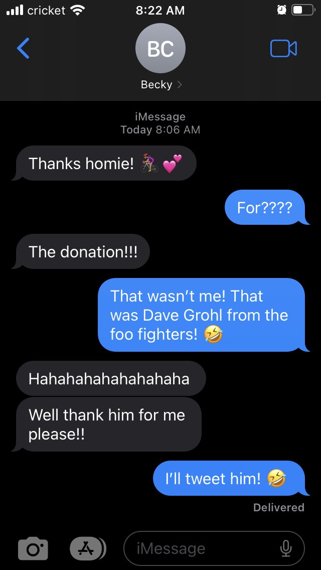 SamSamuel56's tweet image. Donated to @justt_beckyy @RideForRoswell campaign on team @1033TheEdge &amp;amp; put @foofighters Dave Grohl as the donor. She didn’t fall for it. But if you wanna be a rock star you can click that link below and make a donation to help end cancer!

give.roswellpark.org/site/TR/Specia…