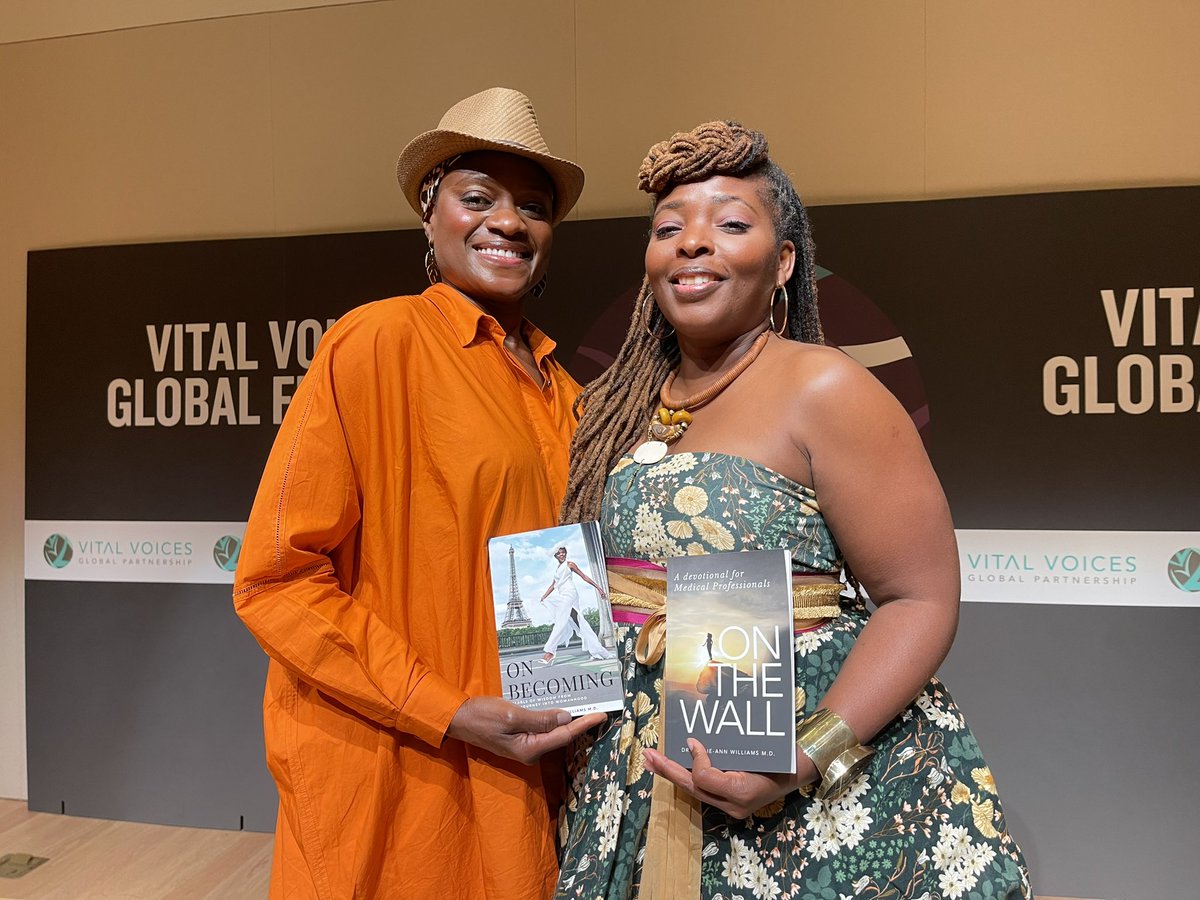 drleslieannMD's tweet photo. I had an amazing weekend with @VitalVoices and what a joy to listen to the journey of the amazing author, writer of celebrity memoirs and now children’s books @MyBrownBaby and honored to share my books with her #inspiration #authorsunite #honortheprocess #blackwomenwrite https://t.co/QBGo9Dvlgc