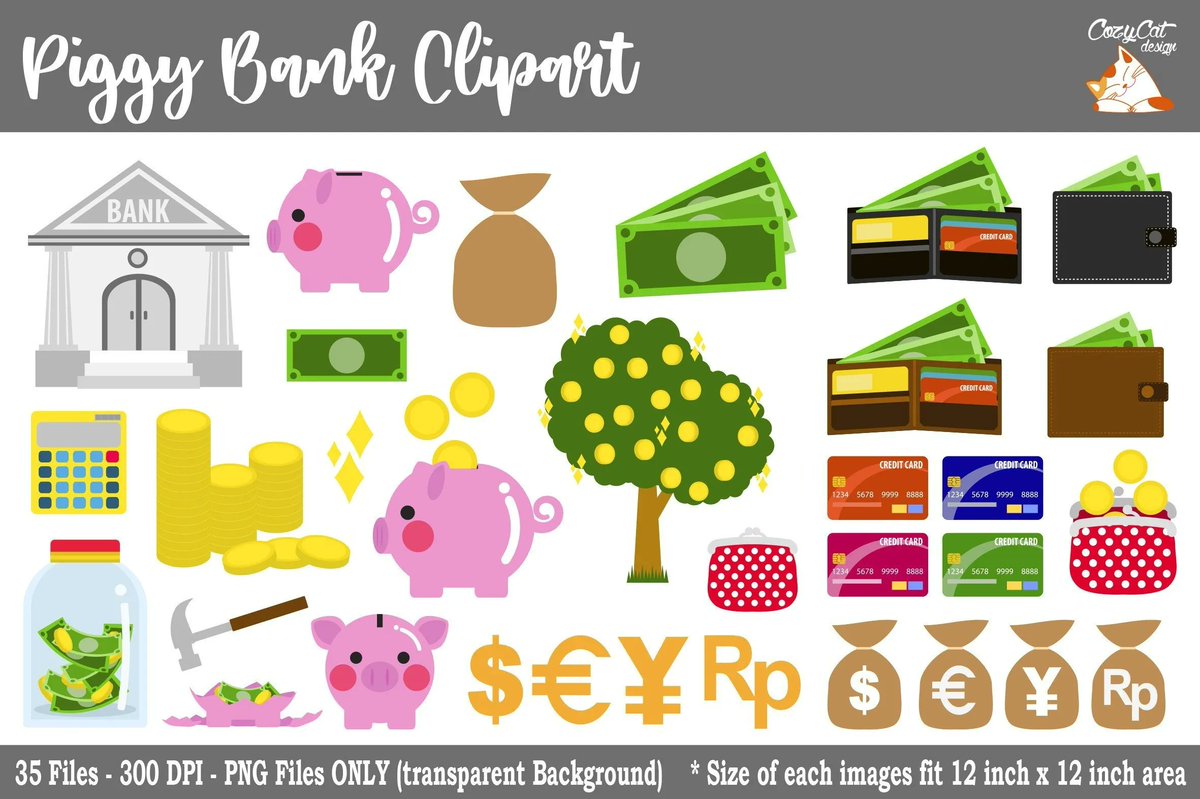 midnightatelier's tweet image. buff.ly/3nCczGF  #creativeclipart #digitalclipart #MONEY #moneytreeclipart #bankclipart #creaditcardclipart #coinsclipart #piggybankclipart