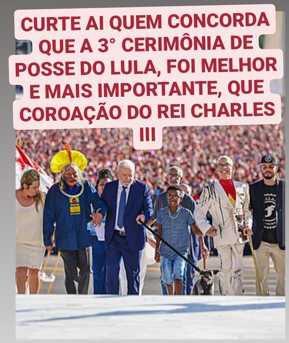 Quem é Charles III perto de Luis Inácio Lula da Silva???? 
#Lula <a href="/Nilsonhandebol/">N.H</a>