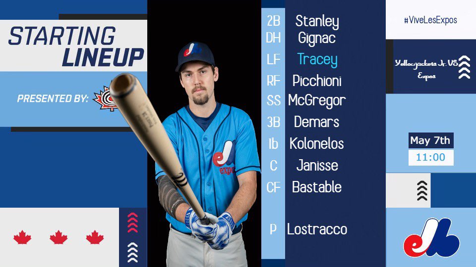 The lineups made, Lostracco’s ready, and the boys are pumped for the inaugural game of the 2023 season. The Essex Expos take the field at 11:00 AM to begin what is set to be a season to remember! #ViveLesExpos