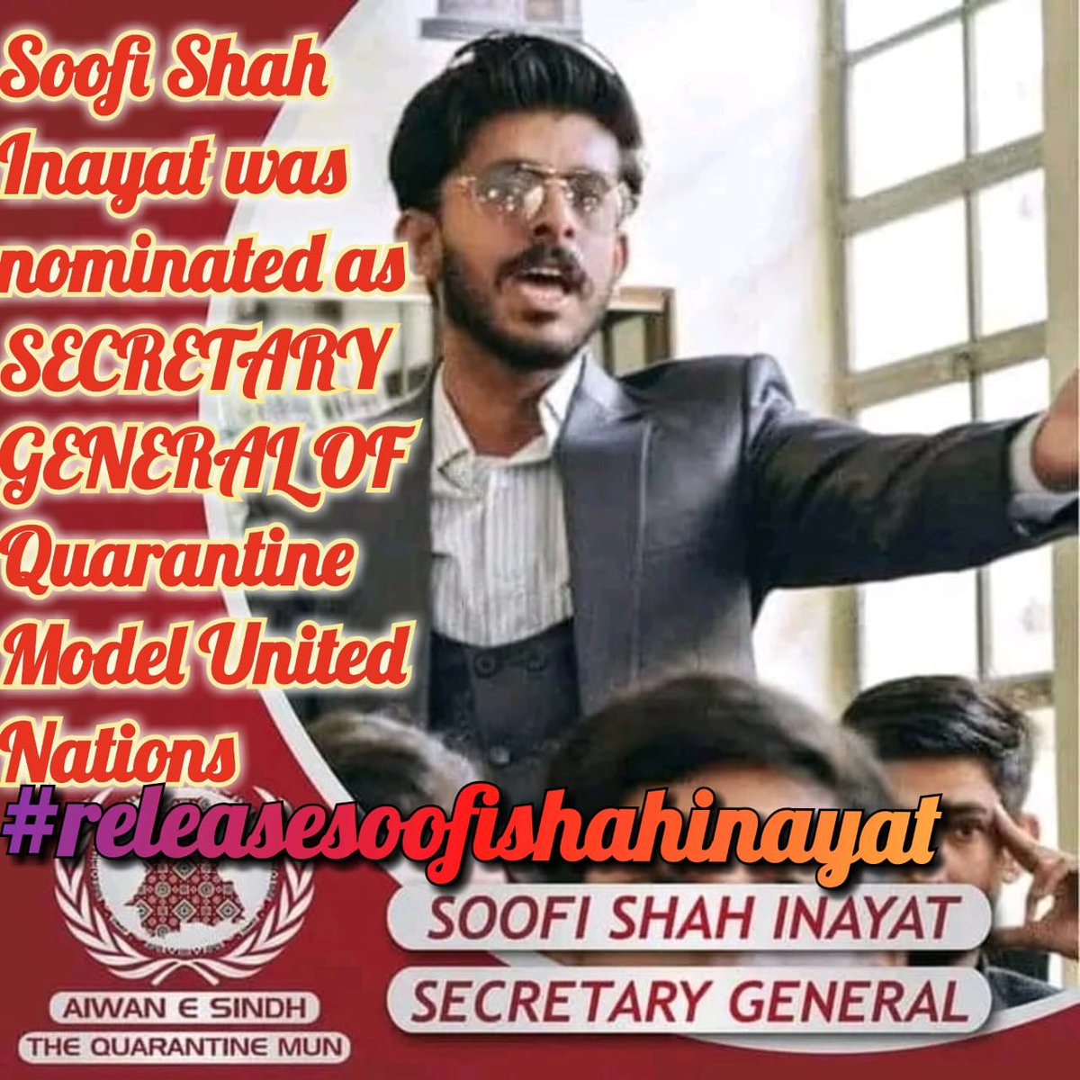 Soofi shah Inyiat was abducted by law enforcement authorities on 17 feb 2023 . He is student of CA in ICAP he is also a good debtor, good teacher.

<a href="/UN/">United Nations</a> 
<a href="/antonioguterres/">António Guterres</a> 
<a href="/BBCUrdu/">BBC News اردو</a> 
<a href="/CNN/">CNN</a>
#releasesoofishahinayat