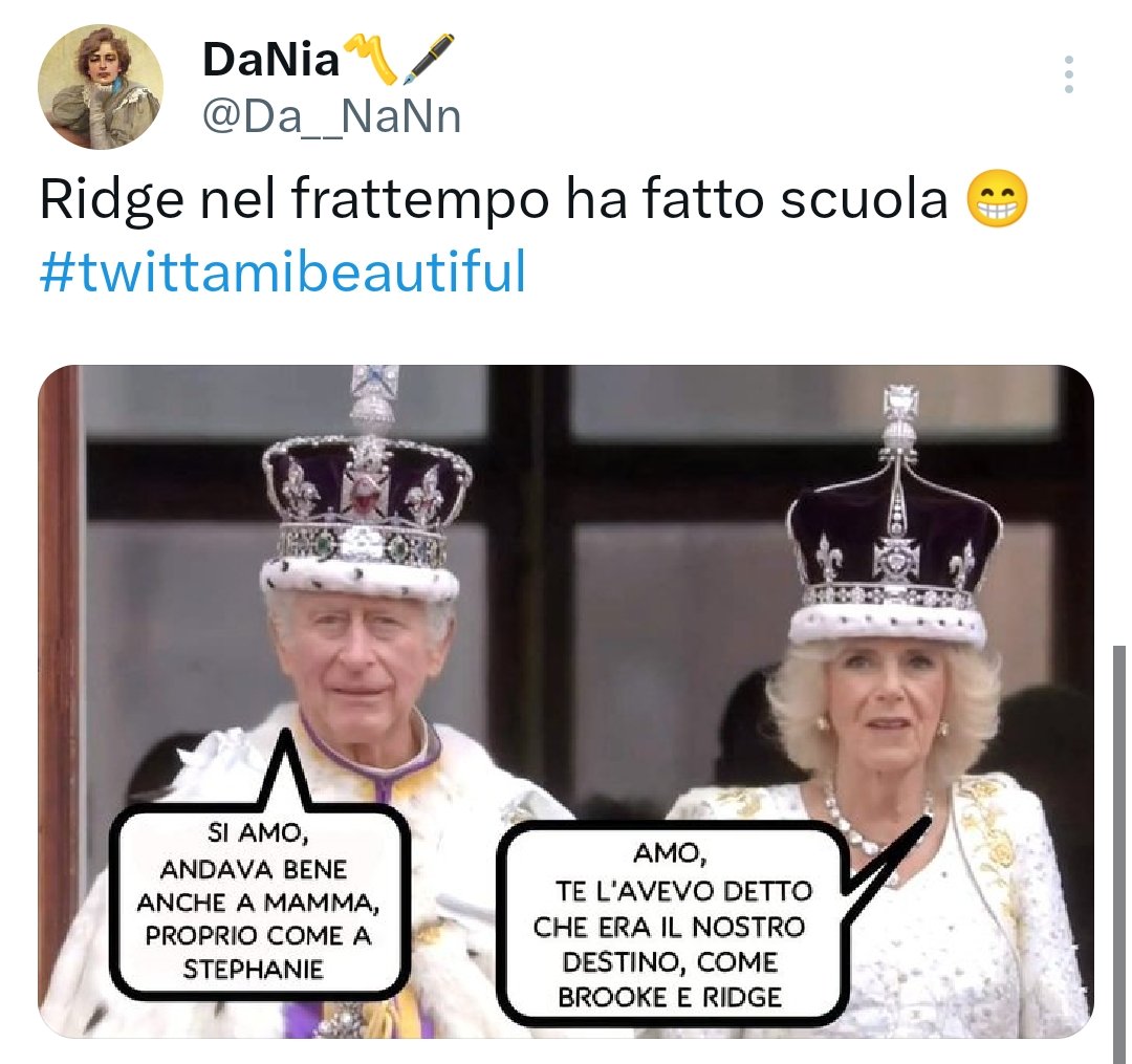 TwBeautiful's tweet photo. #twittamibeautiful #tweetdelgiorno #RoyalEdition di @silviamddln @claudiabertanza @maravestezara @Da__NaNn ai vincitori, un posto sul balcone dei Forrester! https://t.co/jrhaxsjQ2y