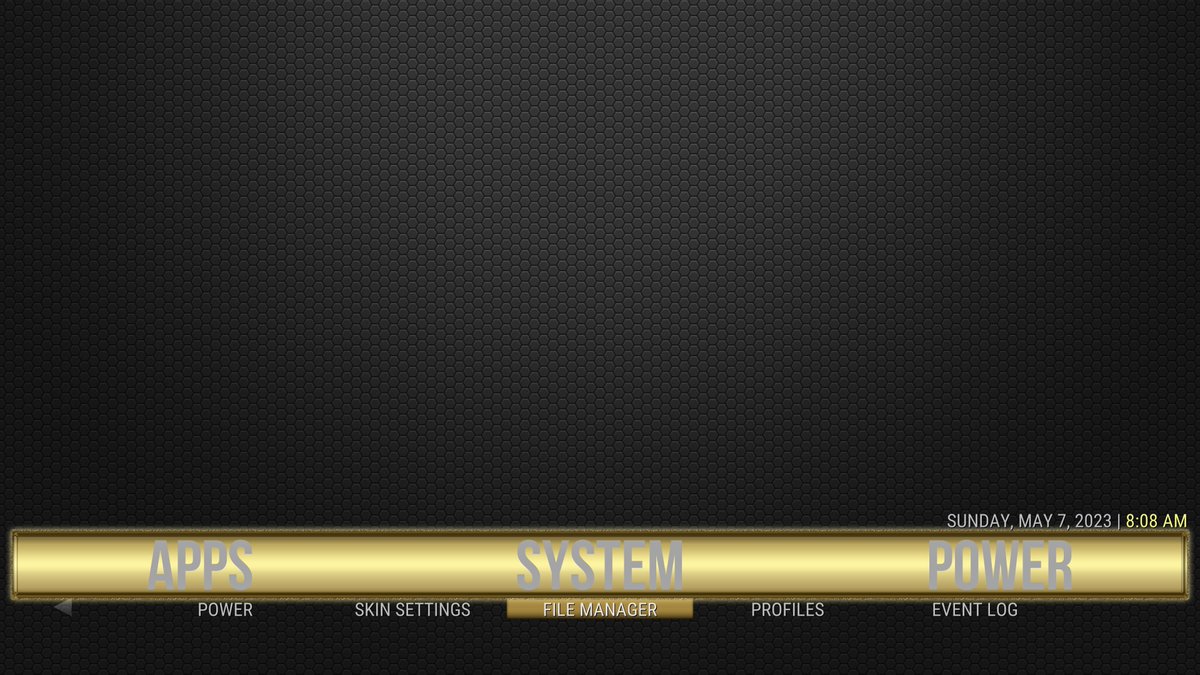 el7145's tweet photo. New Gold theme...these themes are using my Aeon Viper skin on Kodi 19 https://t.co/QsAlzTGogu