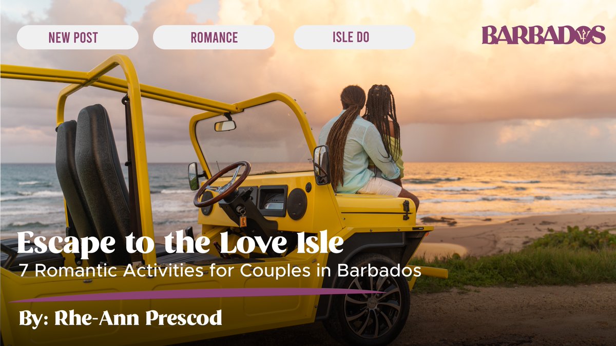 Barbados's tweet photo. #DYK Travel + Leisure named Barbados one of the most romantic getaways 💕
 
Learn how you can spark your romance in Barbados and maybe even say ‘Isle Do’
 
Read more here: https://t.co/Xaz8FSyqPB
 
#LoveBarbados  #IsleDo #Romance #MadeinBim #VisitBarbados https://t.co/PX878zajmm