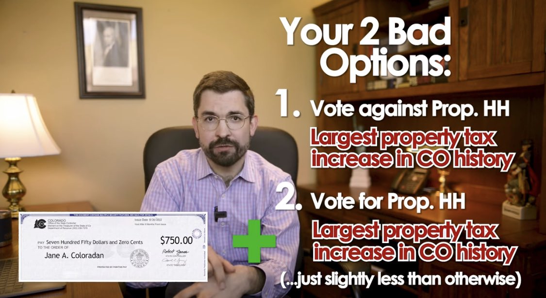 The “Polis Property Tax Scheme” is DIABOLICAL.. —> SB23-303 will forever end TABOR refunds ….and homeowners would still see the largest increase in their property taxes EVER… with only a slight decrease this year. #CoPolitics #SB303 youtu.be/qdXFAarCO_o