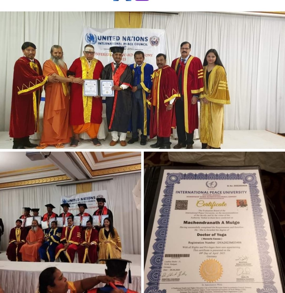 #Congratulations 
आदरणीय मच्छिंद्रनाथ मुलगे जी गुलबर्गा कर्नाटका से उनको डॉक्टर ऑफ़ योग अवार्ड से नवाजा गया।
<a href="/rashtrabhakat/">राष्ट्रभक्त क्रांतिकारी</a> <a href="/AnandAr71074732/">🇮🇳 BHARAT SWABHIMAN Raj.East💧.</a> <a href="/JivangiS/">Lalita S Jivangi</a> <a href="/SubhashGlb/">Subhashchandra H</a> <a href="/meenakshibhat82/">Ⓜ️eenakshi🅱️hat🇮🇳🇨🇦 (#सोशल योगी)</a> <a href="/Kalpesh0_006/">Kalpesh Kumawat🇮🇳</a> @bn_kulkarni <a href="/yoginigayathri/">Yogini Gayathri Aradhya</a> <a href="/MarutiraoG/">Marutirao Gadale</a>