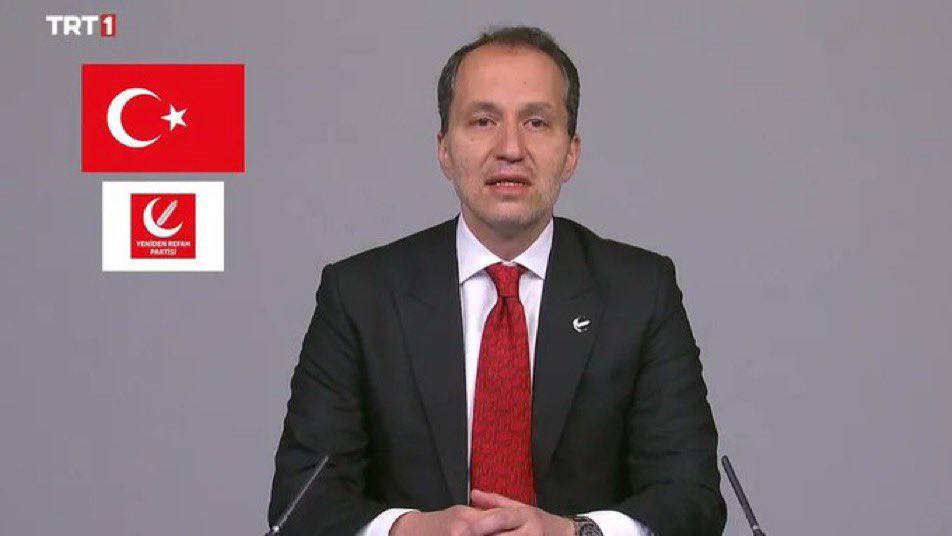 bgyetherr's tweet photo. TRT’de propaganda konuşmaları Yeniden Refah Partisi lideri Fatih Erbakan'ın konuşması ile başladı:

 LGBTİ derneklerinin tamamını kapatıp, kamuya açık alanlarda propaganda yapmalarını engelleyeceğiz.

Gençlerimizi deizm, ateizm ve eşcinsellik gibi felaketlerden koruyacağız. https://t.co/b3awVidLWW