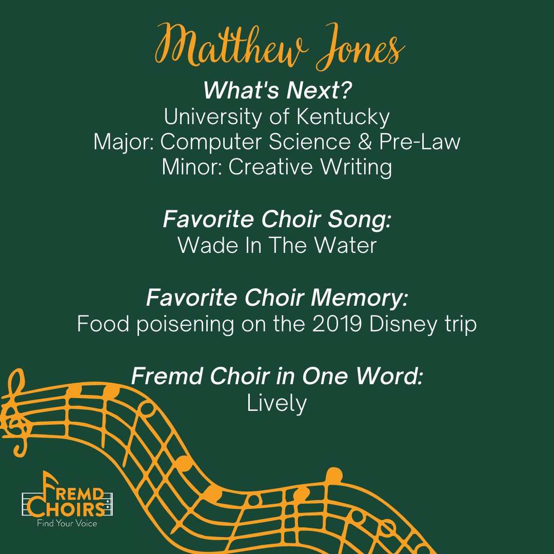 Congratulations, Matthew!!💚💛