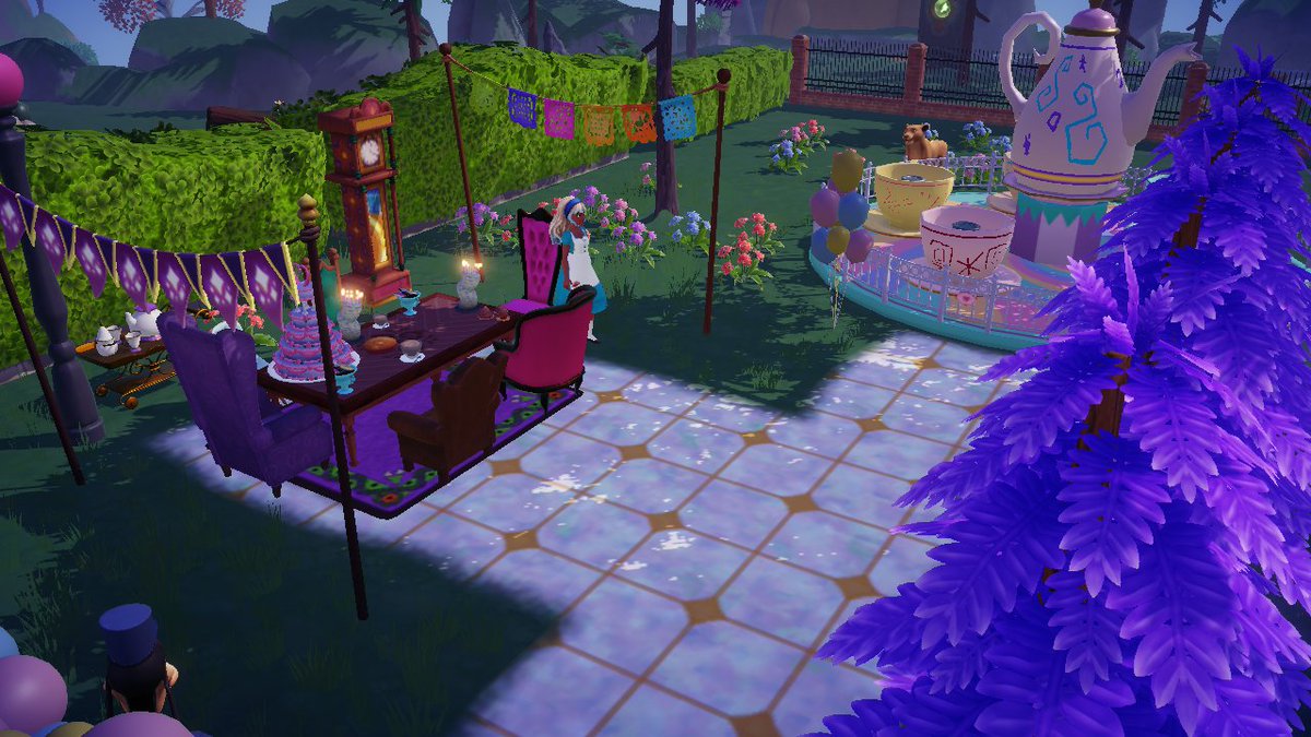 ArielleJenningz's tweet photo. @DisneyDLV my mad tea party and beautiful garden for #Disney theme park.  #DreamlightPark #DisneyDreamlightValley https://t.co/nmNkcDOp4T
