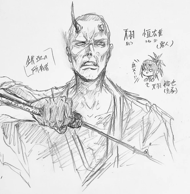 寝付けないから自創作落書き