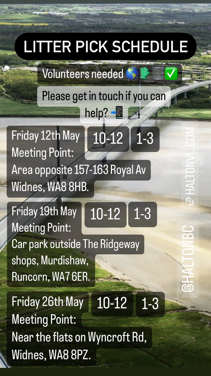 Halton Veterans Legion C.I.C. (@haltonvetlegion) on Twitter photo Our litter pick schedule for the next 3 weeks. If you can help we would love to welcome you 🫡
<a href="/HaltonBC/">Halton Council</a> #letslovewherewelive 💚🌎 Our litter pick schedule for the next 3 weeks. If you can help we would love to welcome you 🫡
<a href="/HaltonBC/">Halton Council</a> #letslovewherewelive 💚🌎