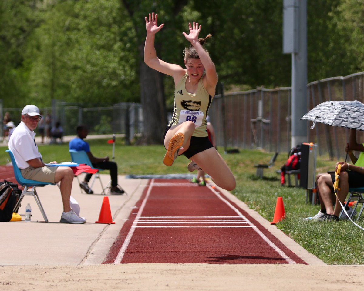 ESUSports's tweet photo. At the MIAA championships @EmporiaStTrack Ashley Cookson had a season best 10.80m (35-5) to place 8th in the women’s triple jump. #StingersUp https://t.co/XZjgy84OW2
