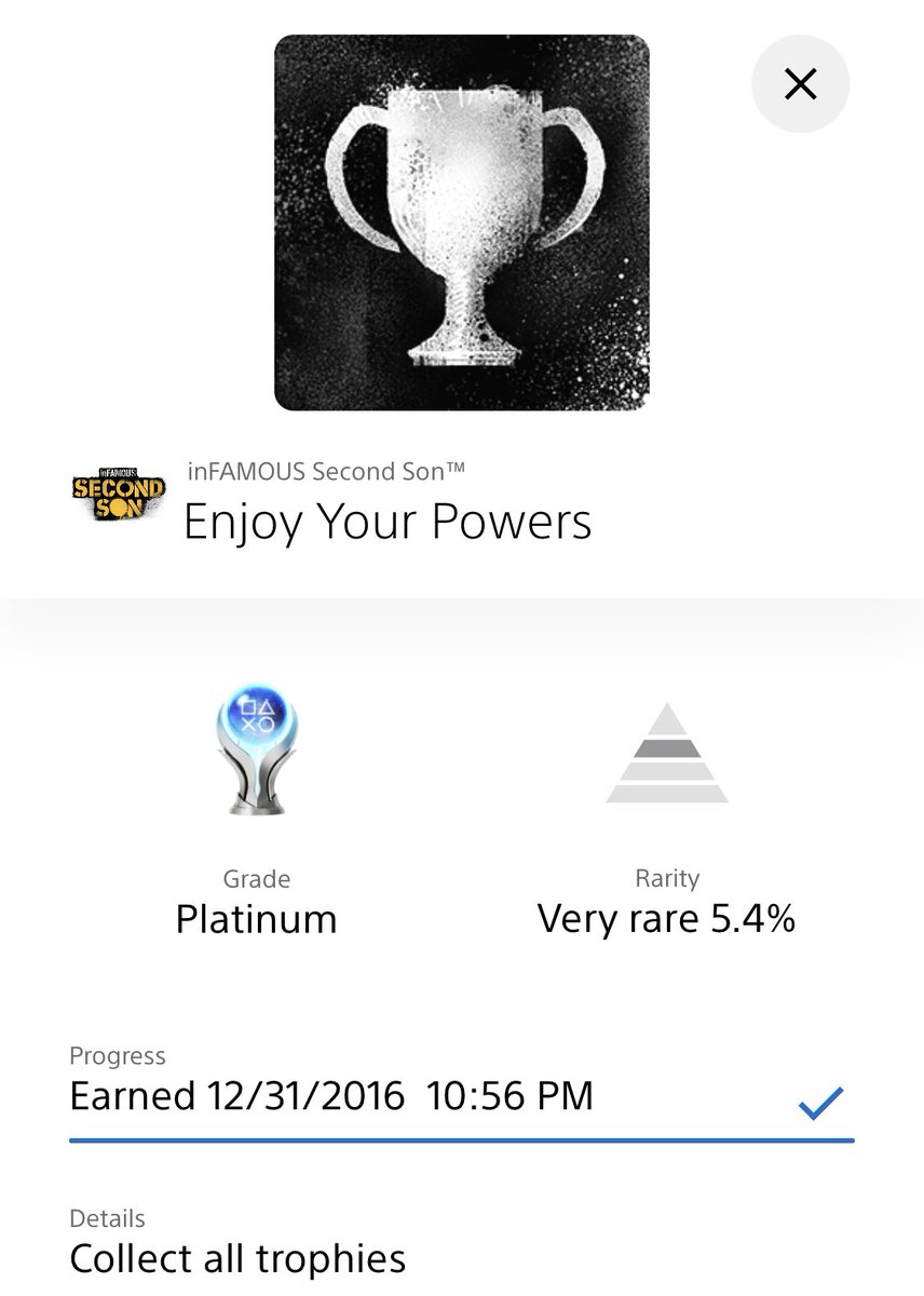 FreakEco's tweet image. 🏆ECO’S PLATINUM HISTORY🏆

Platinum No. 27 - inFAMOUS: Second Son

Started: December 25th, 2016
Earned: December 31st, 2016

Fun facts in the comments

#inFAMOUS #SecondSon #TrophyHunter #TrophyHunting #PlatinumTrophy #PS4 #PSN