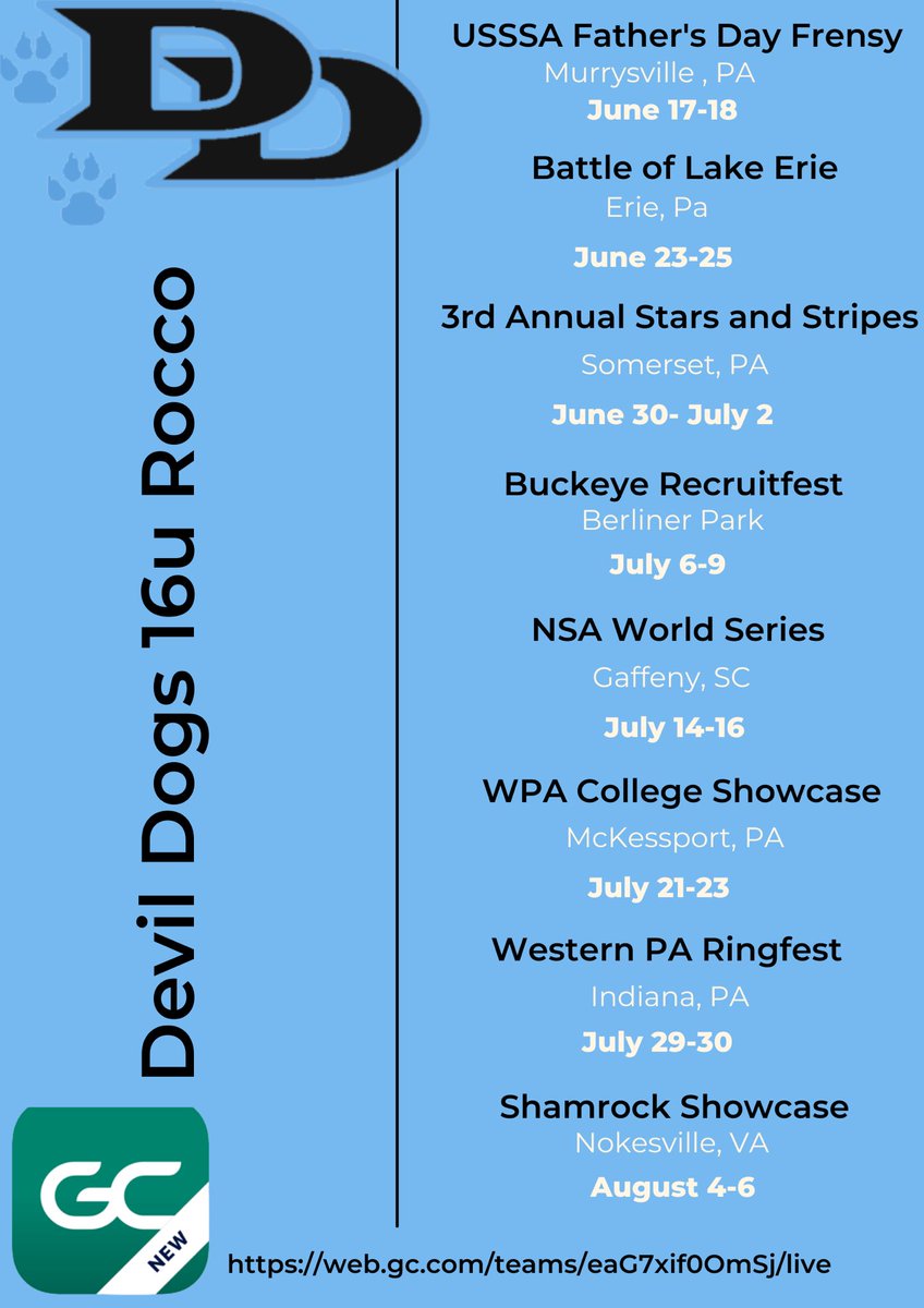 Devil_Dogs_17u's tweet photo. Summer is right around the corner so here is our summer schedule!!! https://t.co/ybF0qfw9xr