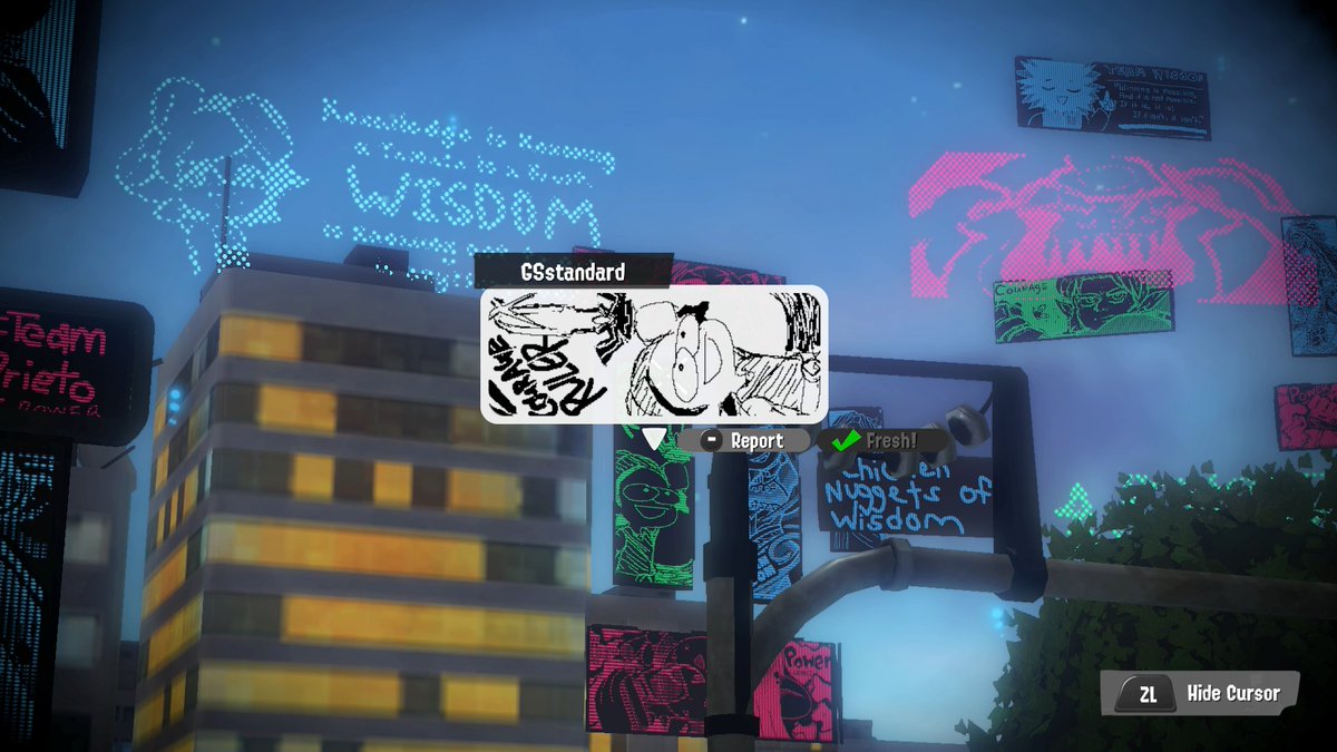 shoutouts to <a href="/GS_standard/">Fake Miiverse</a> for the intense salmon run games and for continuing to grace my lobby with the highest quality artworks