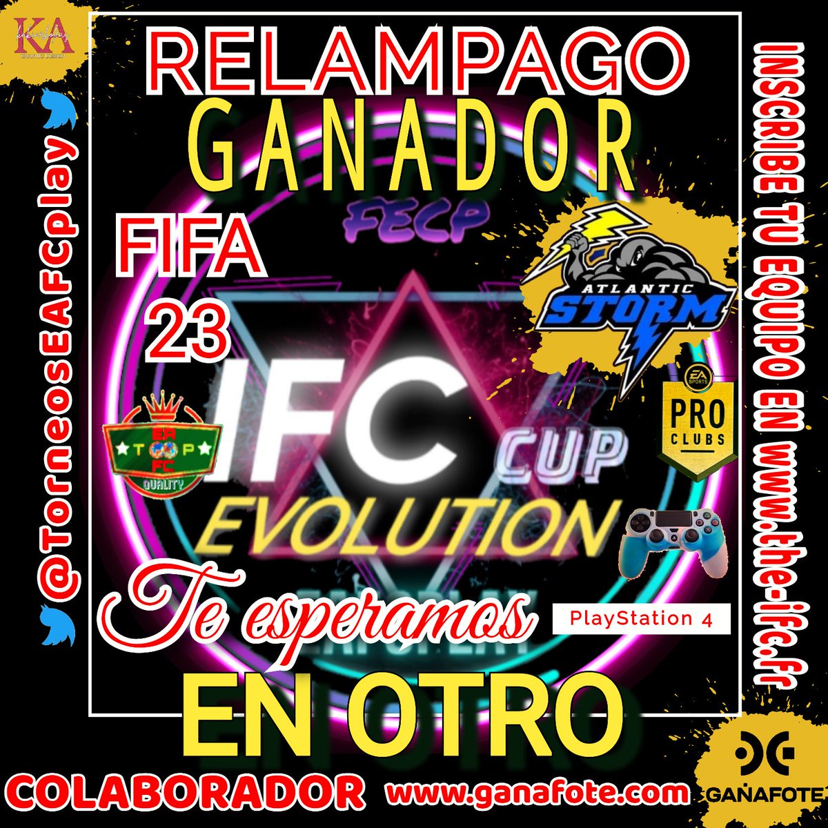🇪🇸TORNEOS EAFC PLAY ®️ (@torneoseafcplay) on Twitter photo ⚡Relámpago PS4⃣
📅Miércoles 3 Mayo
🏆<a href="/AtlanticStoorm/">🌊ATLANTIC STORM⚡</a>
🥈@ZeusElevenFC
<a href="/RCD_PERIKOS/">RCD PERIKOS</a>
<a href="/HISPANIAPES/">HISPANIA PES®️🔥🇪🇦11vs11🇪🇦🔥</a>
<a href="/Ricar10eSports/">R10 eSports</a>
<a href="/nekoesports_/">NEKO E-SPORTS</a>
<a href="/Redbull_gaming_/">RED BULL GAMING</a>
@terciosesports
Gracias por participar🤝
Se agradece rt
<a href="/EsportsTweeter/">Esports RTs</a>
<a href="/vGamesRT/">vGamesRT 🔄</a>
<a href="/Freeagent_PS/">Pro Clubs Free Agency</a>
#PS4share #ProClubs #FIFA ⚡Relámpago PS4⃣
📅Miércoles 3 Mayo
🏆<a href="/AtlanticStoorm/">🌊ATLANTIC STORM⚡</a>
🥈@ZeusElevenFC
<a href="/RCD_PERIKOS/">RCD PERIKOS</a>
<a href="/HISPANIAPES/">HISPANIA PES®️🔥🇪🇦11vs11🇪🇦🔥</a>
<a href="/Ricar10eSports/">R10 eSports</a>
<a href="/nekoesports_/">NEKO E-SPORTS</a>
<a href="/Redbull_gaming_/">RED BULL GAMING</a>
@terciosesports
Gracias por participar🤝
Se agradece rt
<a href="/EsportsTweeter/">Esports RTs</a>
<a href="/vGamesRT/">vGamesRT 🔄</a>
<a href="/Freeagent_PS/">Pro Clubs Free Agency</a>
#PS4share #ProClubs #FIFA