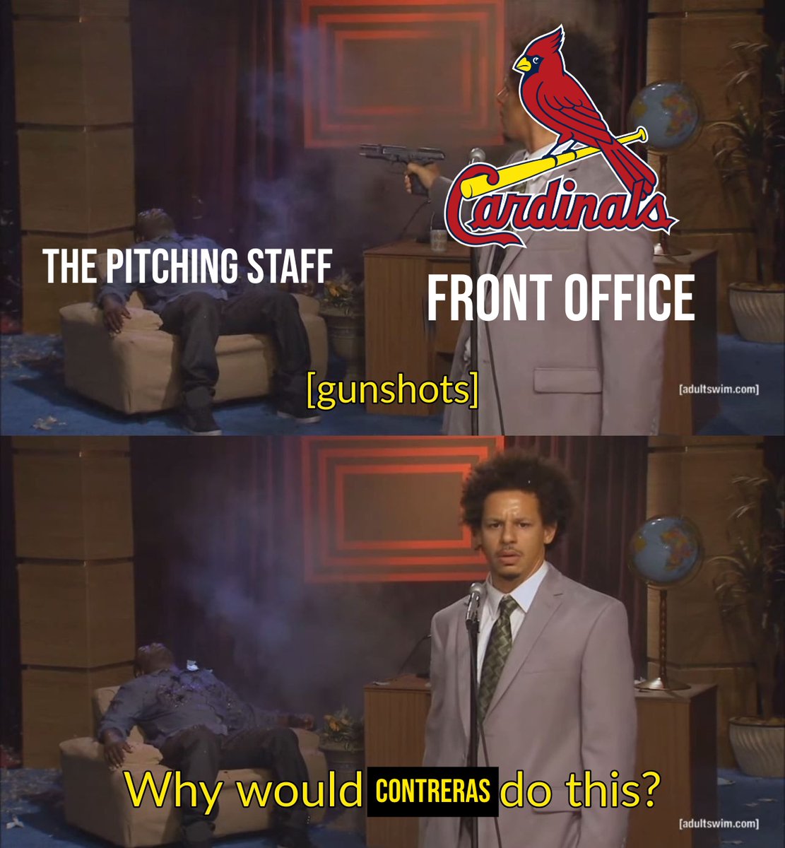 DealinTheCards's tweet photo. Live look at the #STLCards front office https://t.co/Z6zOYdMs9P