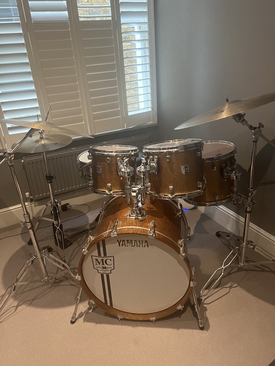 drchrislaing's tweet photo. Back in action @YamahaDrums 30th anniversary #maplecustom and @ZildjianCompany #kerope. https://t.co/oqn8k0ZHPi