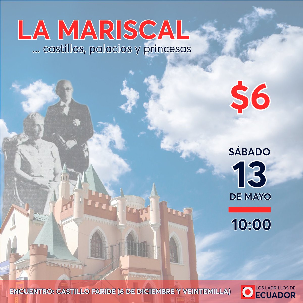 Acompáñanos a un viaje por el mundo sin salir de Quito, admirando castillos medievales, mezquitas turcas, palacios europeos y haciendas hispanas que adornan las calles de La Mariscal. Tendremos un ingreso especial en el Palacio Mena-Caamaño para conocer sus hermosos espacios.