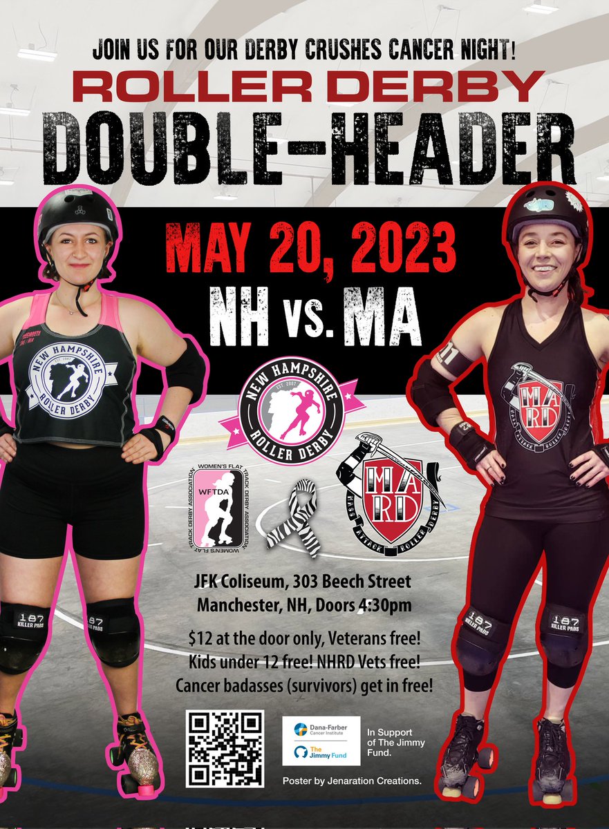 CancerBadass's tweet photo. NH and MA friends! Come join us! Cancer Badasses get in free!! I love my roller derby team! 
#cancerbadass #jimmyfundwalk https://t.co/6hzsufar6r