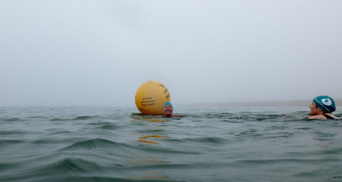 Ravilious's tweet photo. A misty start to day seven https://t.co/fPqxm27qWP @purplepuffin @stwilfridstweet #seaford #seaswimming #coldwater #wildswimming #SundayMorning #dryrobeterritory https://t.co/RNsx8GGzHY