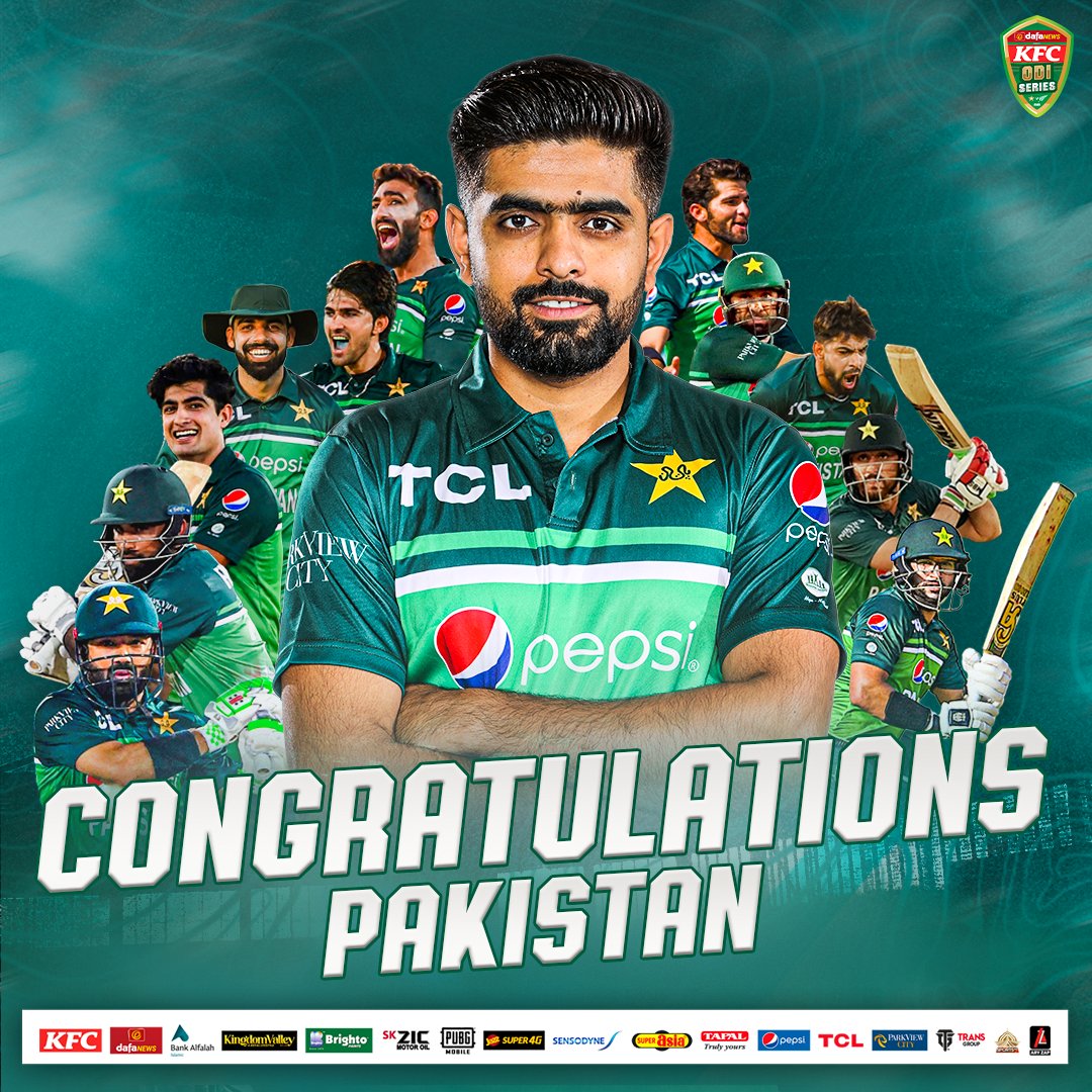 Congratulations boys on winning the ODI series 4️⃣-1️⃣ 🇵🇰🙌

#PAKvNZ | #CricketMubarak