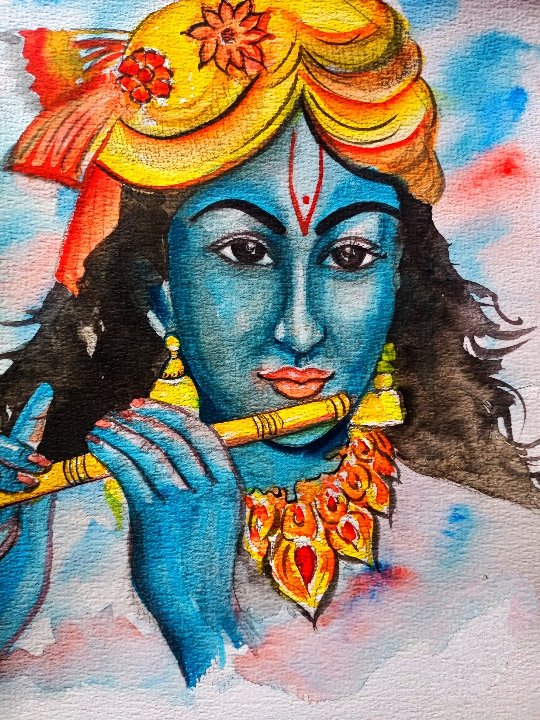 Here is my new Water colour painting of lord Krishna I hope you like it guys🎨😍

#iskon #Krishna #LordKrishna #nftsale #nftart #nftcollector #NFTCommuntiy #NFTdrops #NFTartists  #NFTartists #art #artgallery
