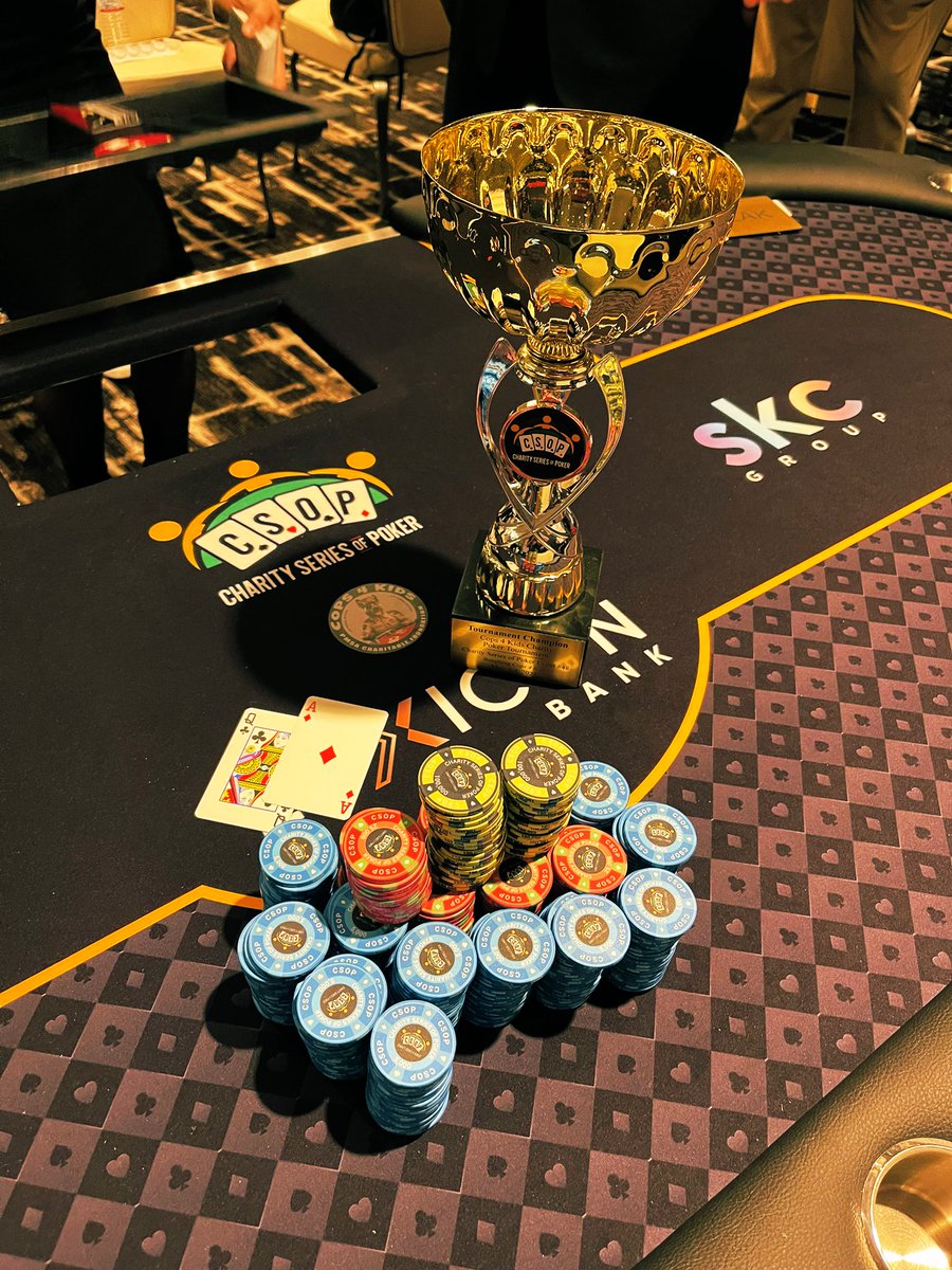 cmike1988's tweet photo. Had a blast playing @TheCSOP event Friday night @Palms. I took down event 48 #copsforkids charity tourney. @Joeingram1 was hanging out and sweating me and commentating the final table. Good times with good people. https://t.co/HBi8uzdnfi
