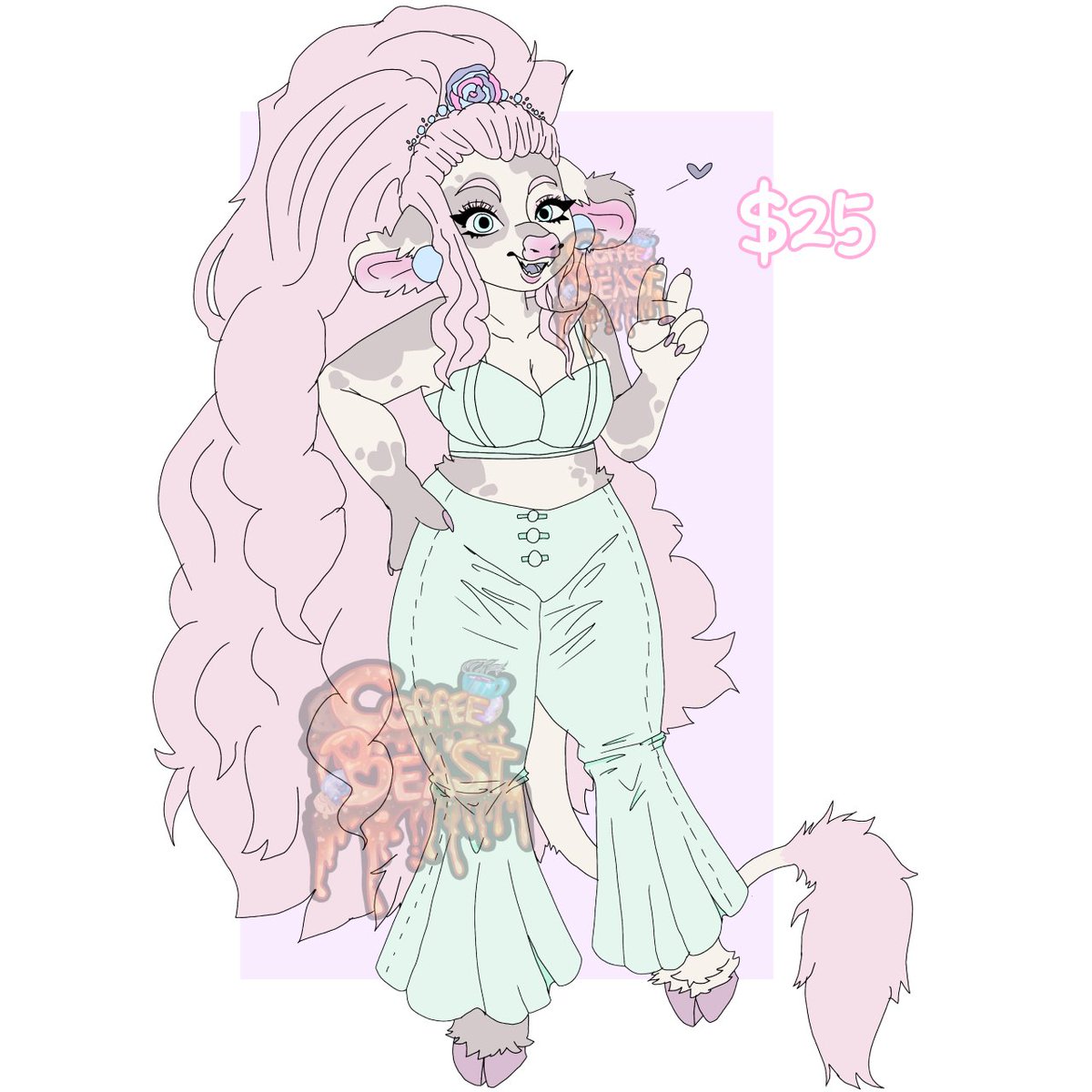 coffeeBeastt's tweet photo. Character for sale for $25!
 cashapp or PayPal only💖💕
#furryart #commissionsopen #furrycommission #characterdesign #characterforsale https://t.co/h24bBe4PLU