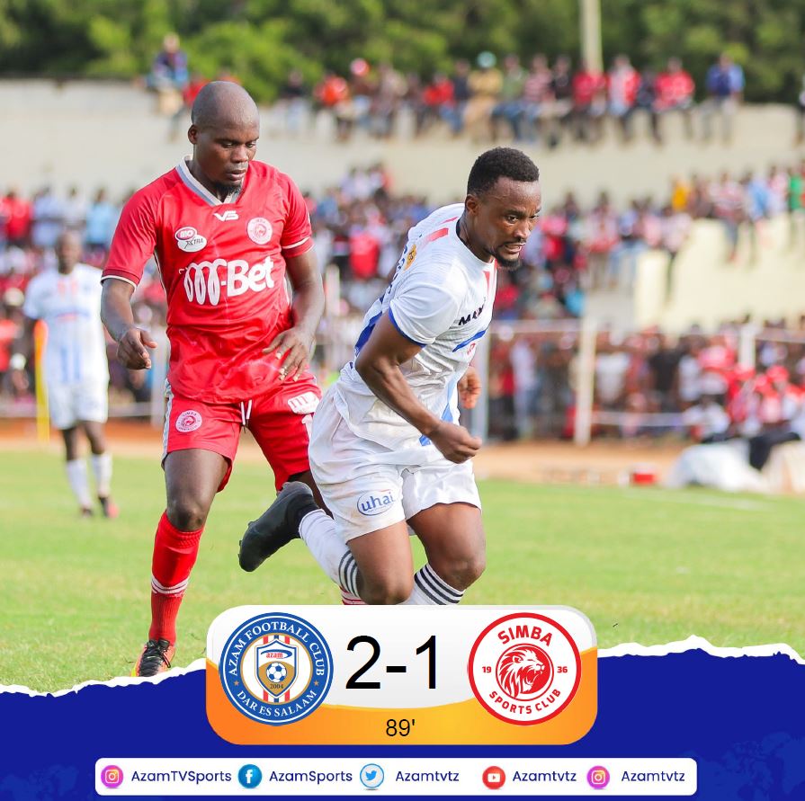 azamtvtz's tweet photo. 89โ | #NusuFainaliASFC
Azam 2-1 Simba
LIVE #AzamSports1HD
#ASFC #AzamSportsFederationCup #MzizimaDerby #ASFCMtwara #AzamvsSimba #AzamFC #SimbaSC #AzamSimba #ASFCSemiFinal https://t.co/9HpO5MIVRk