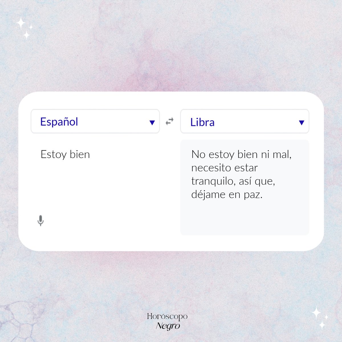 La traducción perfecta del "estoy bien" de #libra ✨🔮✨ #horoscoponegro