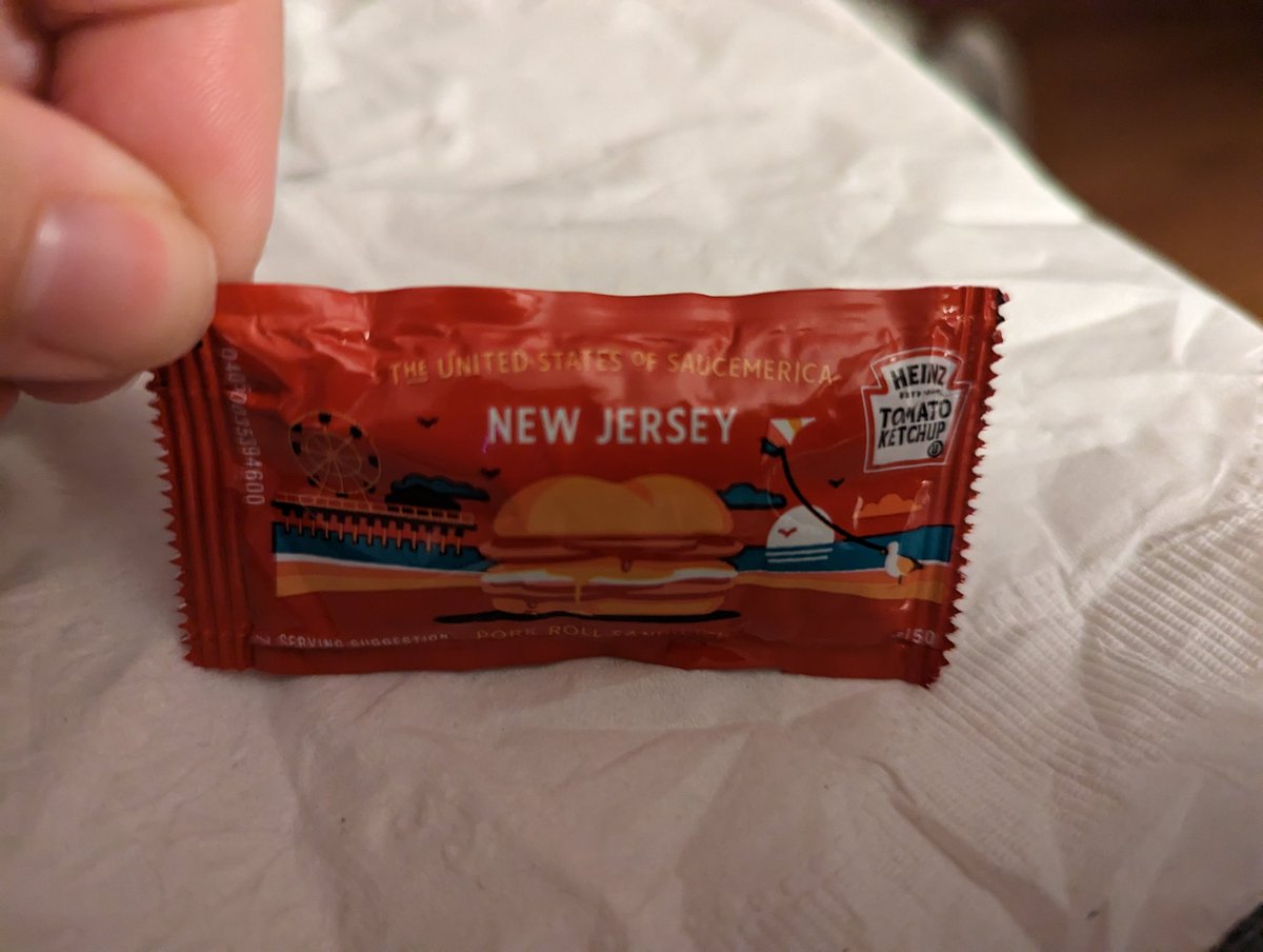 The United States of Saucemerica.

New Jersey. Home of the Pork Roll, Egg, and Cheese.

This is why I'm forever a <a href="/heinz/">Ashley Johnson</a> fan. Hey <a href="/NJGov/">New Jersey</a>, is this the new State Ketchup?

#NewJersey #PorkRoll #ketchup #PorkRollEggCheeseSaltPepperKetchup #JerseyGirl