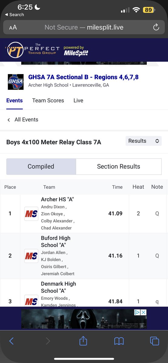 Colby2Alexander's tweet photo. Broke the school record with a 41.09 and sectional champs!! STATE BOUND @_Coach_Williams @AHSTigersTF @coachflem33 @RecruitGeorgia @GDPsports @On3Recruits @Rivals #AGTG https://t.co/KoYyB1zjB1