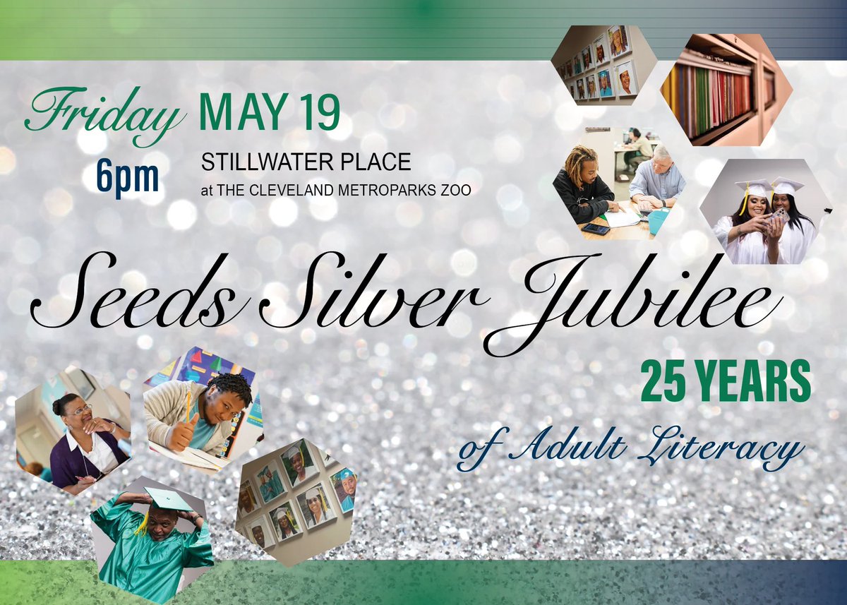 seedsofliteracy's tweet photo. We're just 12 days away from our 25th Anniversary Silver Jubilee, sponsored in part by Carnegie Management & Development Corporation! Celebrate #25YearsofSeeds with us. Tickets on sale: https://t.co/LVXnB4uE4X
#AdultLiteracy #AdultEducation #LiteracyChangesLives #66percent https://t.co/dRlpKgOWyA