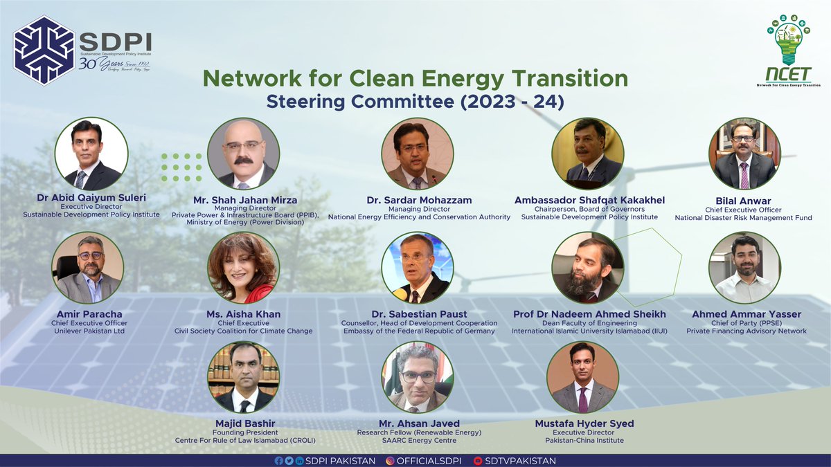 NCET_Pak's tweet photo. Our Steering Committee for 2023-24. 

Join us for combined efforts towards Cleaner #Energy and #Greener #Environment!!!. 
#ASREC #CleanEnergy #sustainabledevelopment https://t.co/ncG9irb4EH