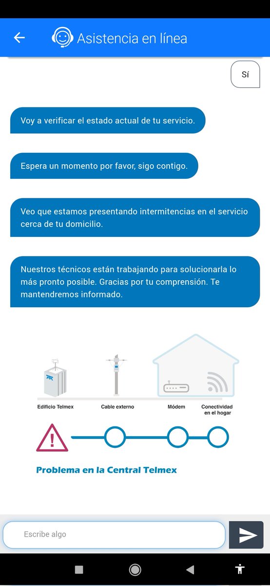 dguzmanr77's tweet photo. @TELMEXSoluciona @IFT_MX @Profeco Por favor, me ayudan a solucionar el mismo problema de siempre. Qué tiene Telmex una falla en la central. https://t.co/23XfUDVy9q