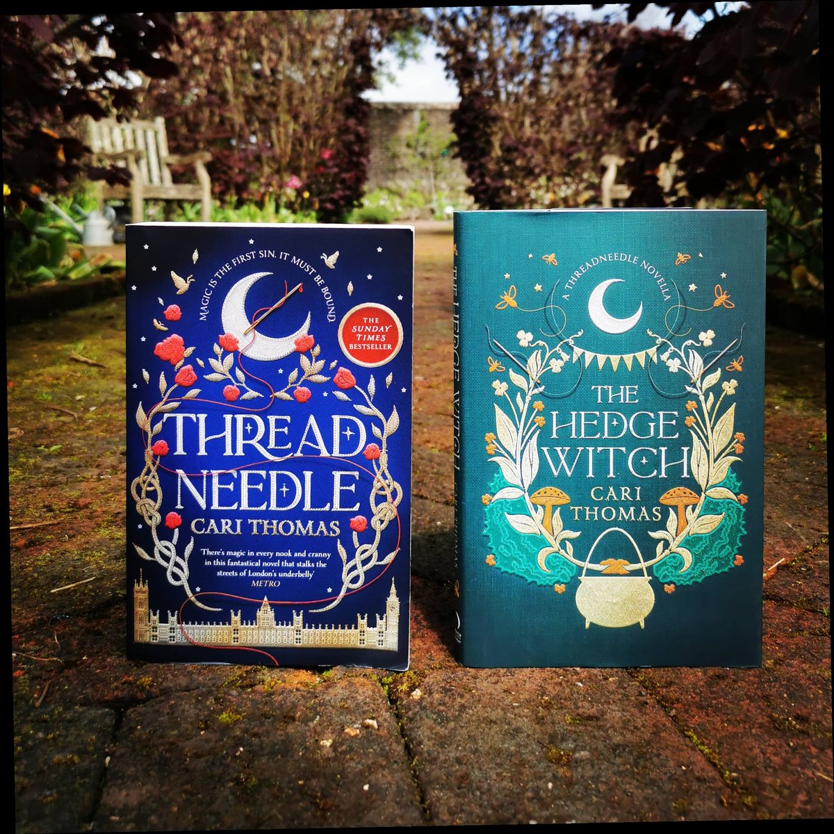 BethanMay's tweet photo. Day 7 #WyrdAndWonder is Favourite Spells I chose Cari Thomas' #Threadneedle & #Hedgewitch, as spells were the driving force behind the plot. Different witches have different affinities for spells, & it was amazing discovering the ways in which magic was presented https://t.co/J1QohPIU5k