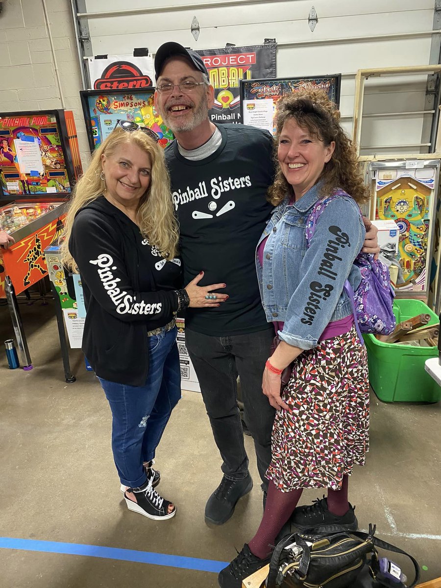 ProjectPinball's tweet photo. Shout out to Pinball Sisters for stopping by the #ProjectPinball Booth at #Pinfest2023!❤️Visit them on Facebook https://t.co/wQRgcgZ8hL https://t.co/TLWQ1oyMfG