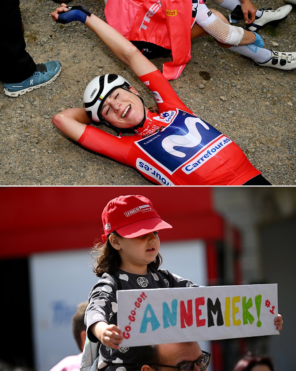 Third time winner of La Vuelta Femenina 
🏆🏆🏆

Always inspiring the next generation 😍

Just Annemiek van Vleuten things 🤷‍♀️

@Movistar_Team | #LaVueltaFemenina