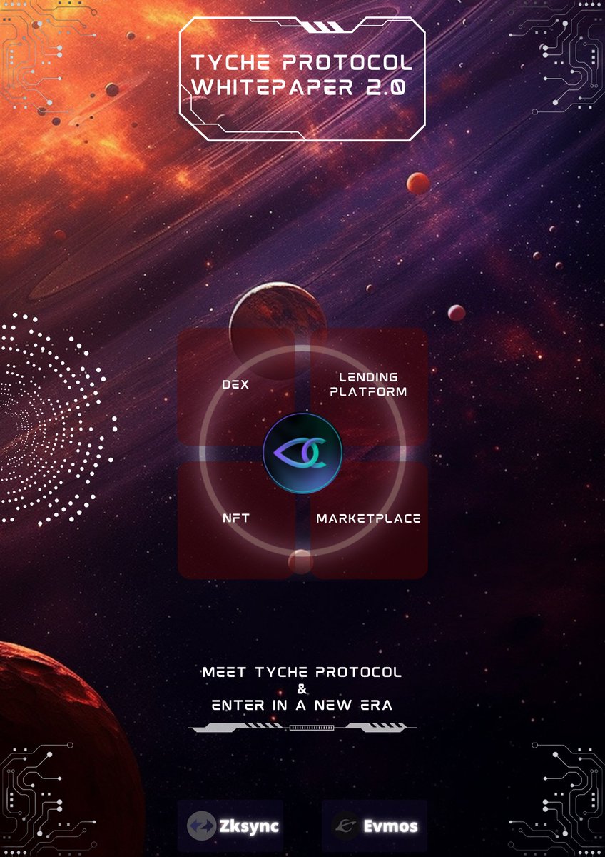 🚨67% minted on #Evmos 🚨

You still have 5 days to mint your NFT there : mint.tyche.zone

While our mint on #Zksync has been paused, let me introduce you to our freshly designed Whitepaper 2.0

Stay tuned for more info about it in the coming days !