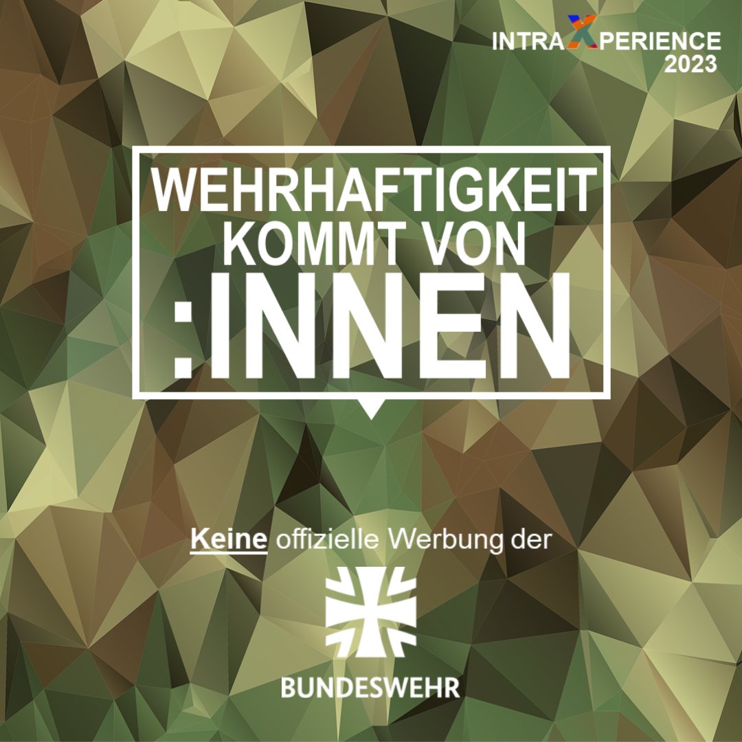 - Nicht Schiffe, sondern Menschen kämpfen! -
Aber wer kämpft, wenn vor lauter Personalmangel keine Menschen mehr da sind?

Hier ein Lösungsvorschlag: (Spoiler: er hat nichts mit der Wehrpflicht oder Senken der Aufnahmekriterien zu tun) 👇

#IntraXperience #intrapreneurship